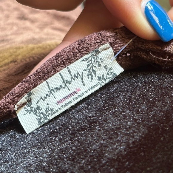 Free People Brown Long Sleeve Lace Top - Picture 5 of 5